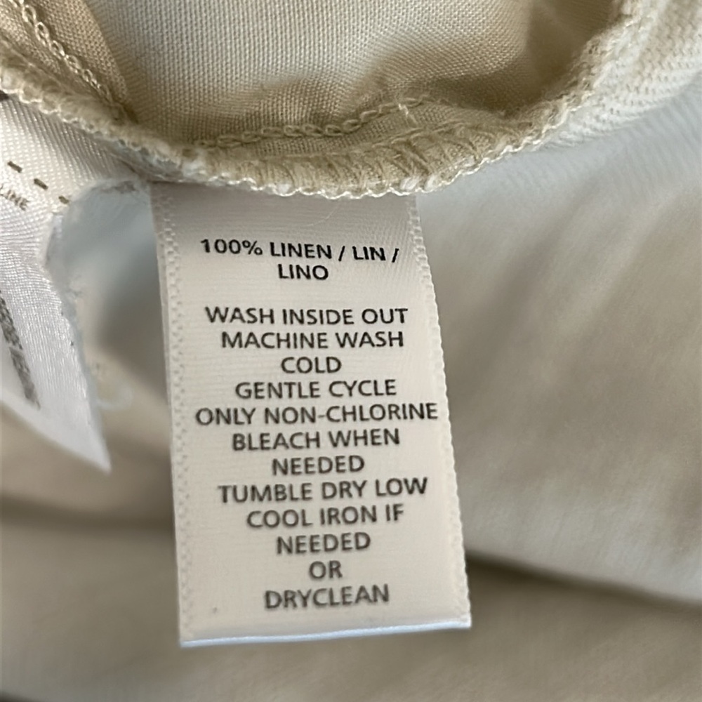LOFT tan Linen pants - Picture 7 of 8